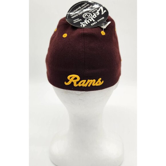 NCAA Zephyr Hat Cap Colorado State Rams Hat Maroon Yellow Youth Stretch NEW - Picture 5 of 12